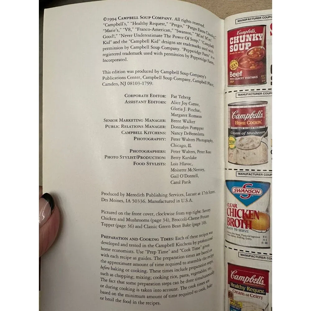 Campbell's Soup 2 Hardcover Cook Book Lot x 3 circa 70s and 80s +125th Edition
